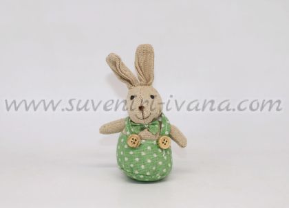 зайче с дрешки от ленено-памучен плат