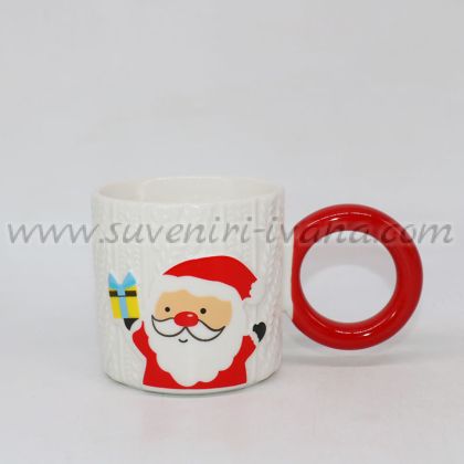 коледна чаша с Дядо Коледа и подарък