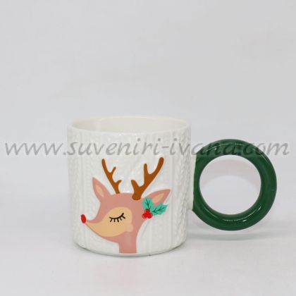 коледна чаша с коледно еленче