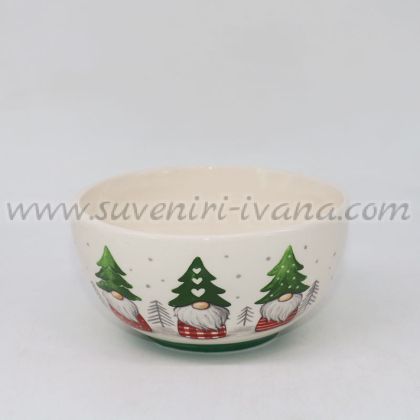 коледна купичка с джуджета и елхи