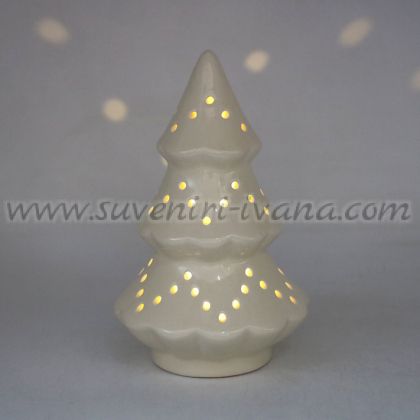керамична светеща елха с LED светлина