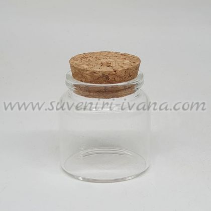 стъклено шишенце с коркова тапа 60 мл