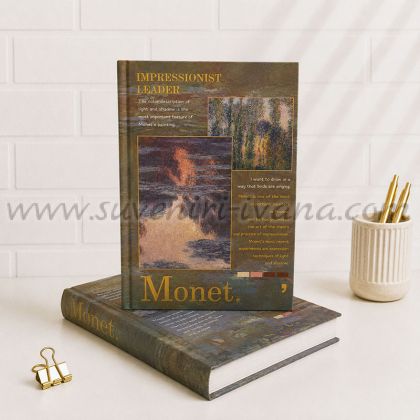 Луксозен тефтер Monet Impressionist Leader Sunset с твърди корици