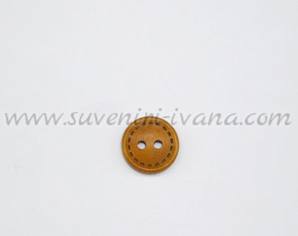дървено копче с декорация