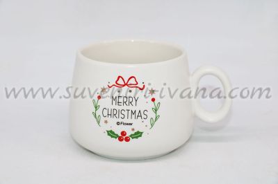 чаша с коледна украса Merry Christmas