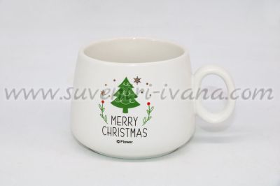 чаша с коледна елха Merry Christmas