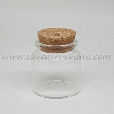 стъклено шишенце с коркова тапа 60 мл