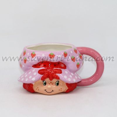 керамична кашпа с ягодов дизайн