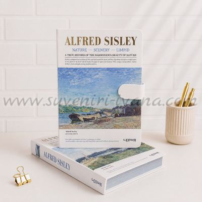 Луксозен тефтер Alfred Sisley „Крайбрежен пейзаж“ с магнитна закопчалка