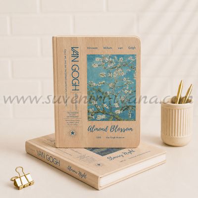 Дървен тефтер Винсент ван Гог – Almond Blossom / Бадемов цвят